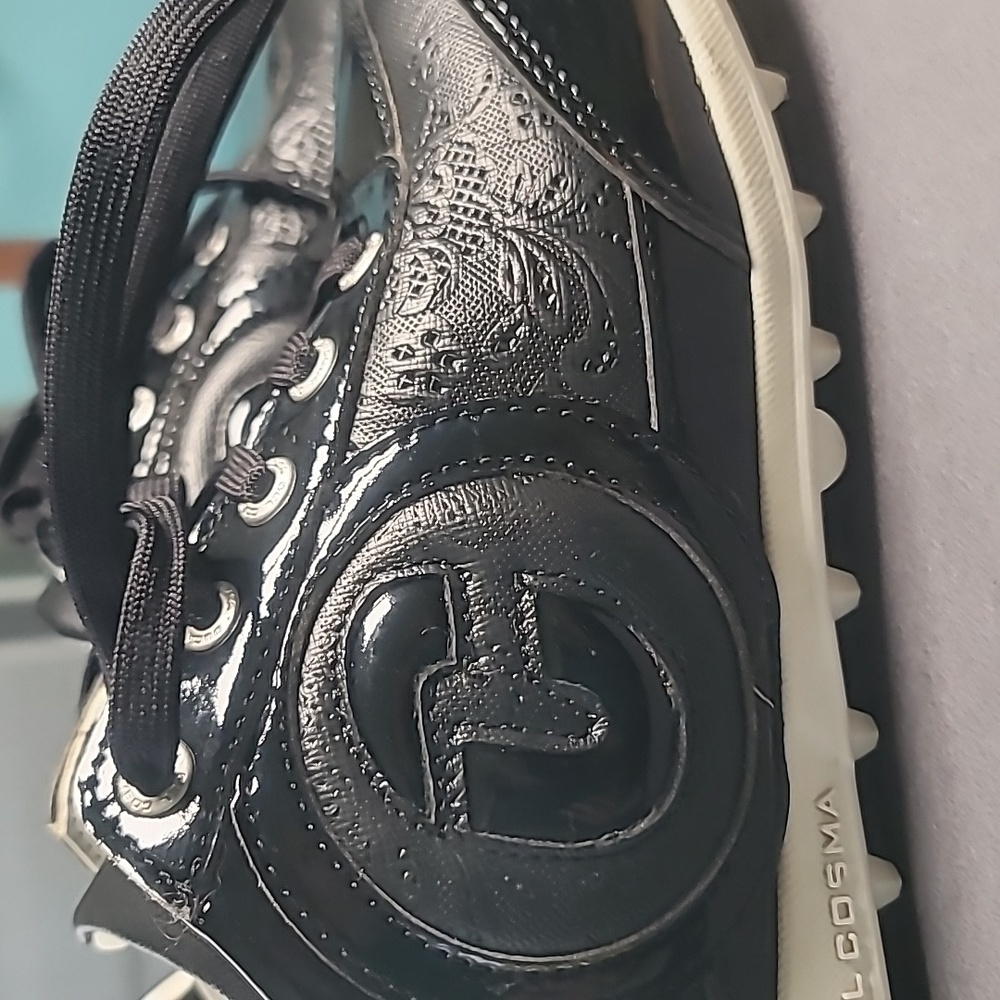 Duca Del Cosma Women's Golf Shoes Size 9 Black Patent Italian Leather - Picture 3 of 13